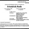 Roth Friedrich 1906-1997 Todesanzeige